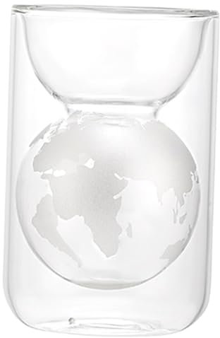 LABRIMP Hängender Erdbecher Isolierglas Getränkegarnitur Latte-becher Aus Glas Weinglas Espressotassen Whisky-gläser Altmodisch Trinkbecher Für Wasser Klare Kaffeetassen Fein Glas