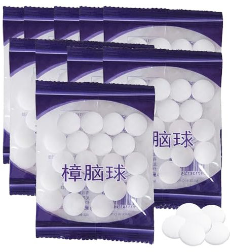 SKYPRO 10Pack Hight-quality Closet Protection – Moth Balls for Effective and Long Lasting Protection Against Moths, Pests, and Odors
