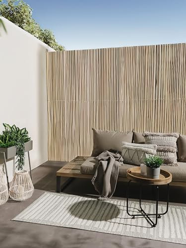 benuta Basic In- & Outdoor Teppich Flora - Beige 80x250 cm - Florales Design - Wetterfest & UV-beständig - Für Balkon, Terrasse, Garten - Küchenteppich & Wohnzimmerteppich - Pflegeleicht Robust