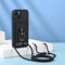 KK KENIK Case for iPhone 15 Plus/14 Plus Lanyard with Card,Ring Holder,Liquid Silicone Slim Fit Shockproof Protective Wallet with Adjustable Neck Strap Lanyard For iPhone 14 Plus/15 Plus Cover Black