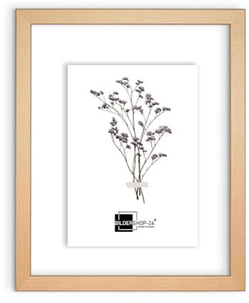 Bildershop-24 Doppelglas - Doppelverglasung Rahmen Doppelglasrahmen Bilderrahmen Monza Buche (Dekor) mit Acrylglas 40x60 cm wählbare Größen