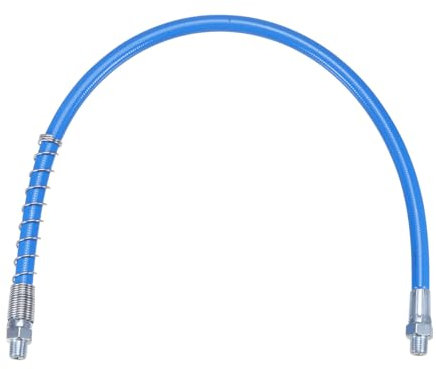 QUARKZMAN Fettpresse Schlauch 20 10000 PSI Feder Flex Hochdruck Schnellspanner für Schmierfett Ersatz mit Kupplung 1/8 NPT Gewinde für Fettpresse Blau