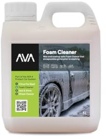 AVA Foam Cleaner Car Shampoo for Pressure Washers, 1L, pH-Neutral, High-Performance Snow Foam, Concentrated Formula, Ultra-Thick Foam, Powerful Cleaning, Apple Fragrance, Coating-Safe