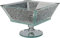 Crystal Extra Large Fruit Bowl Centre Piece Storage Sparkle Crushed Diamond Filled Silver Metal Frame Square Shape