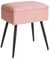 Aibiju Schminktisch-Stuhl mit Stauraum, Rechteckiger Fußhocker aus Kunst-Teddyfell mit Metallbeinen, Make-up-Schminkhocker, Beistelltisch für Make-up-Raum, Schlafzimmer, Pink YD-SMS137P