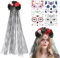 DAZZTIME Halloween Tag der Toten Haarreif,Tag der Toten Haarreif,Mexikanische Stirnband,Tag der Toten Haarschmuc,Damen Halloween Kopfschmuck,Tag der Toten Schleier,für Halloween Party Cosplay Kostüm