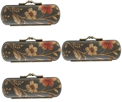 SOIMISS 4stücke Elegant Lippenstiftetui Mit Spiegel Retro Kosmetik Organizer Für Damen Für Make-up Aufbewahrung Langlebig Und Stilvoll Für Und Reisen
