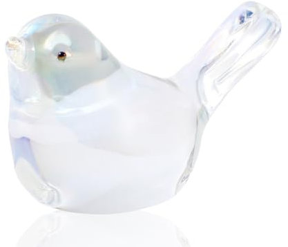 Kristallglas Vogel Figuren Dazzle Klarglas Vogel Dekoration Briefbeschwerer mundgeblasene Glaskunst Tier Sammelfiguren Geschenk für Frauen