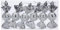kesurpae 6pack/lot Candy Cane Christmas Decorations Festive Red And White Baubles For Christmas Tree ABS Candy Cane Decorations, silver