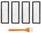 HoHumoca 4Pcs Filtre de Remplacement pour Roborock Qrevo S/Qrevo Pro/Qrevo Curv/Qrevo Edge/Qrevo Plus/Qrevo MaxV/QV 35A/QV 35S, Lavable Réutilisable HEPA Filtre pour Roborock Qrevo Curve