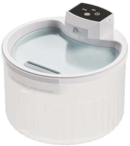 Katzenbrunnen Kabellos 3.2 L Trinkbrunnen für Katze Kabellos mit Bewegungsmelder Katzen Trinkbrunnen Katzentrinkbrunnen 4000mAh Hochwertige Filtration Wasserspender Katzen Weiß