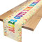 Tischläufer Einschulung Deko, Gelb Tischdecke Schulanfang, Alles Gute Zum Schulanfang Tischdeko, Geschenk Zuckertüte Schulkind Party Deko für Jungen Mädchen, 180 x 35 cm