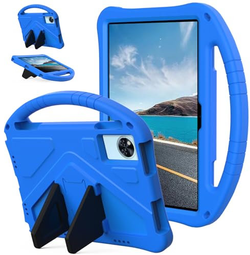 YRH for Doogee U11 Tablet Case 2025, Kids EVA Shockproof Cover with Stand Handle (Blue)