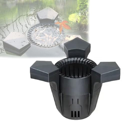 Generisch Nettoyeur de piscine 70 W – Skimmer flottant automatique avec débit de 4200 l/h, silencieux, forte adsorption, s'adapte au niveau d'eau pour piscines et jardins