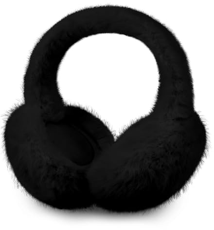 Ueyben Ear Muffs for Winter Women, Fuzzy Fluffy Faux Fur Earmuffs Cute Foldable Ear Covers Outdoor Ears Warmers for Christmas Gifts