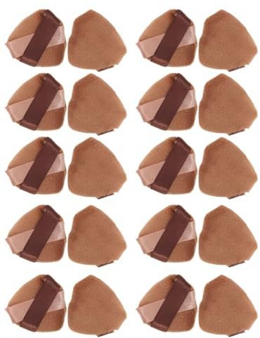 IWOWHERO 20 St Mini Triangelformade Velourpuffar för Ansikte och Kropp Portabelt Löspuderverktyg med Precisionsspets för Detaljerad Applicering för Resor och Makeup-uppfräschning