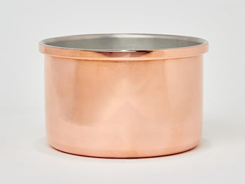 Moule à soufflé en cuivre étamé Ø 12 cm – Hauteur 8 cm – Format individuel généreux – Pâtisserie et cuisine française – Pièce premium