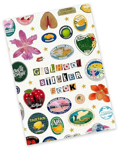 Girlhood-Stickerbuch mit über 1260 Sticker Ästhetische Stickerbuchfür | Für Notizbücher Rucksäcke, DIY Scrapbook Zubehör, Verbesserte Matte Sticker, Für Tagebücher Laptops Wasserflaschen