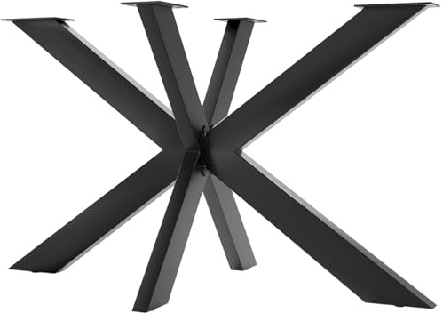 SOTOOLS Spider Tischgestell Schwarz matt 1200 × 680 × 710 mm, max. 250 kg | Pulverbeschichtet, für Küchentisch/Esstisch