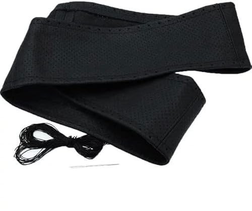 Lenkradbezug schwarz L Leder perforiert 40-41 cm zum Schnüren Lenkrad Schoner