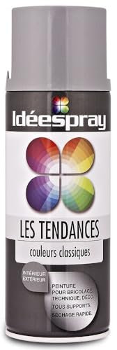 SINTO - Bombe Peinture Idéespray Les Tendances - Gris Argent Brillant - Aérosol 400 ML