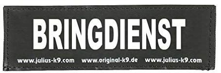 Julius-K9 Interchangeable Hook & Loop Patches, 1 pair, BRINGDIENST, Size: Large, Black