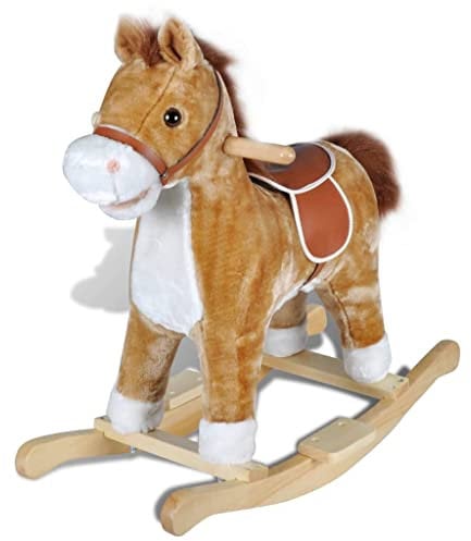 vidaXL Schaukelpferd Plüsch Schaukeltier Pferd Schaukelspielzeug Kinder Baby