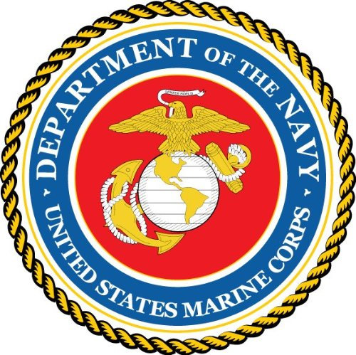 Navy Department Marine Corps Seal Hochwertigen Auto-Autoaufkleber 12 x 12 cm