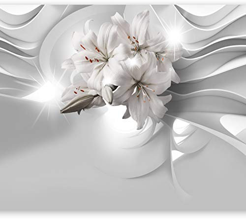 murando Fotomurales Abstracto Lirio 300x210 cm XXL Papel pintado tejido no tejido Decoración de Pared decorativos Murales moderna de Diseno Fotográfico Óptica 3D b-C-0203-a-a