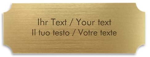Personalisiertes Türschild in Messing-Optik mit Gravur - Acrylschild gold-metallic, 180 x 65 mm, eckig - Klingelschild, Namensschild