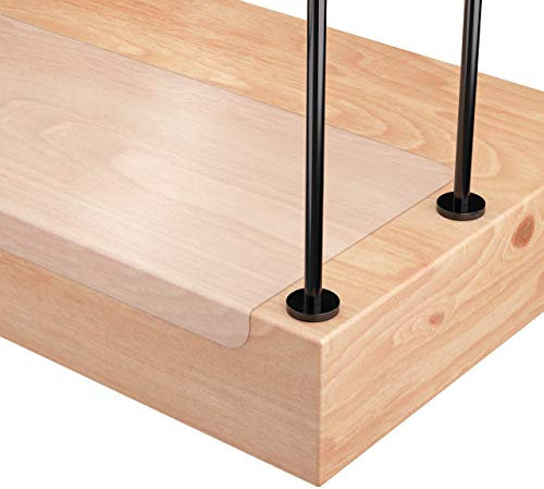 17 x Sossai® Stufenmatte STAIR PROTECT | 25 x 65 cm | transparent und selbstklebend | Treppenschutz (Easy Clean) für Treppen/Stufen