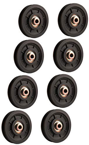 LFJ 90mm Seilrolle, Umlenkrolle, Universallager Riemenscheibe für Gym Fitnessgeräte Ersatzteil Garagentor Kabelmaschine Drahtseilrolle (8Pcs)