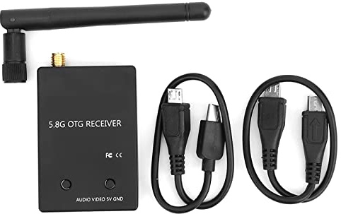 UVC OTG 5.8G 150CH Audio-FPV-Empfänger für Telefon und Computer, RP-SMA-Buchse, 2,4 x 1,6 x 0,4 Zoll