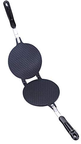 Hapivida Gofrera Revestimiento Antiadherente con Superficie Antiadherente para Hornear Waffle Molde para El Hogar Placa de Doble cara Aleación de Aluminio Waffle cone Maker Waffle Press Plate(Type 5)