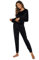 Ietaoo Pigiama Velluto Completo Sportivo Donna Tute da Ginnastica Inverno 2 Pezzi Homewear Manica Lunga Pullover + Pantaloni Tute Sportiva Casa Pigiama Set Nero XXL