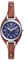 Fossil Damenuhr Carlie, Quarzwerk, 28mm Silbernes Edelstahlgehäuse mit Lederarmband, ES5205