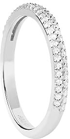 PdPaola Damen-Damenring 925er Silber Zirkonia 56 Silber 32020768