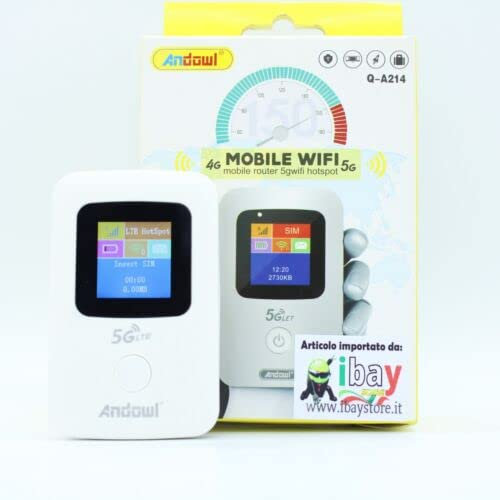 MINI ROUTER WIFI MODEM 5G/4G LTE ANDOWL Q-A214 WIRELESS PORTATILE HOT-SPOT SIM