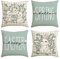 Artoid Mode Happy Easter Hello Spring Kaninchen Ostern Kissenbezüge 4er Set, 45x45 cm Frühling Zierkissenbezug Couch Wohnzimmer Deko