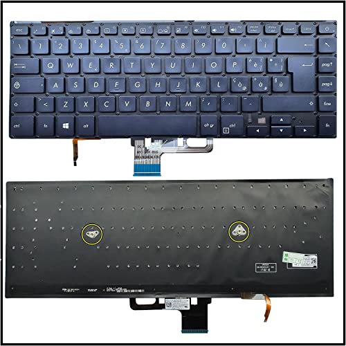 Generico Tastiera Italiana per ASUS ZENBOOK PRO 15 UX530 UX530UX Blu RETROILLUMINATA