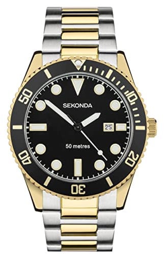 Sekonda Ocean Herren-Armbanduhr, zweifarbig, Edelstahl, Armbanduhr