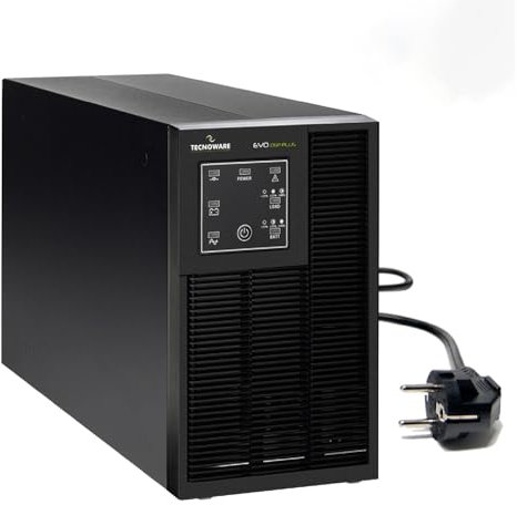 Tecnoware Power Systems SAI EVO DSP Plus 800, Tecnología DSP On Line (VFI), Eficiencia 94%, Entrada/Salida 230/230Vac 50/60Hz, Tomas de Salida IEC, Bypass Automático, Transformadorless