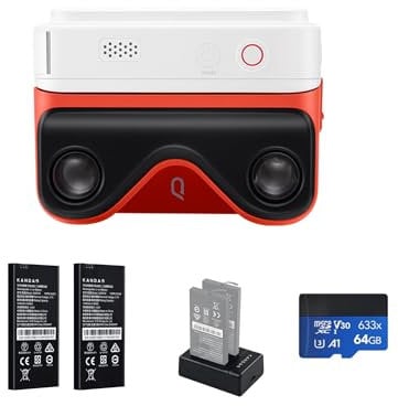 KanDao Cámara 3D, Cámara estereoscópica de visualización instantánea de Foto y Video 3D, Pantalla táctil de 2,54 , antivibración, estabilización de Imagen, QooCam Ego, Blanco Kit.