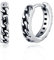 feilok chain Hoop Earrings for Men Stainless Steel Earrings Studs Piercing Huggie Ear Jewelry silver