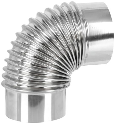 ARTIBETTER Holzofenrohr, 7 cm, Heizofen, Kamin, Rauchrohr, Ellenbogen, Auspuff, Campingkocher, Zubehör, Entlüftungsschläuche, Luftschlauch, Warmwasserbereiter, Edelstahl, Kaminabzüge