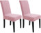 YSTELLAA Housse De Chaise 2 Pieces, Extensible Housse De Chaise Salle À Manger, Protection Chaise Housse Moderne Universel, Protege Housse Chaise, Housse Chaise Amovible Lavable, Rose