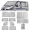 8 Pièces Pare-Soleil pour Pare-Brise de Camping Car Remplacement pour 2001-2014 Renault Trafic SWB, pour Vivaro 2001-2014, Pare-Soleil Thermiques Internes avec Sac de Rangement,100% Occultation