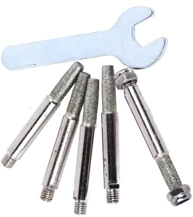 Yuecoom 5 Stück Kettensägen-Schärfstein-Bit, Diamant-Kettensägen-Schärfer-Bit, Hohe Härte, Diamantgrat, Elektrische Säge, Polier- Und Schleiffeile Für 404-Kette