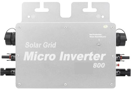 Micro Onduleur Solaire 800W 700W Micro Onduleur Solaire 230VAC Micro Onduleur MPPT Fonctionnant 20-50V avec Moniteur WiFi IP65 Étanche (Color : Silver 800W, Size : 230V)