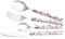 Lebrun Couverts FLAMANT ROSE - Service de table pour 6 personnes - Ménagère 24 pcs - 6 fourchettes, 6 couteaux de table, 6 cuillères à soupe, 6 cuillères à café Motif Flamant Rose - Marque Française